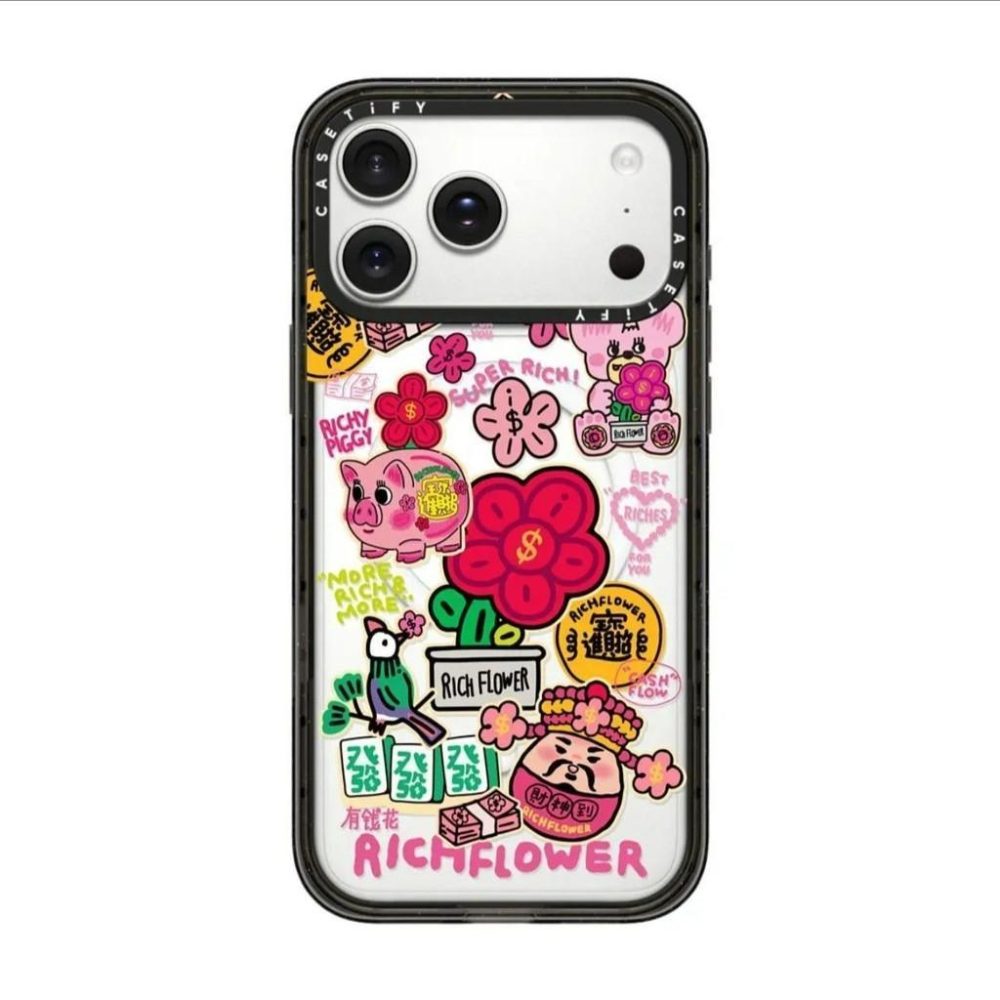 RICH FLOWER 聯名系列手機殼有錢花藝術家系列 適用iPhone12-18系列