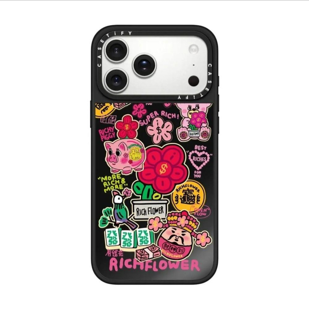 RICH FLOWER 聯名系列手機殼有錢花藝術家系列 適用iPhone12-18系列