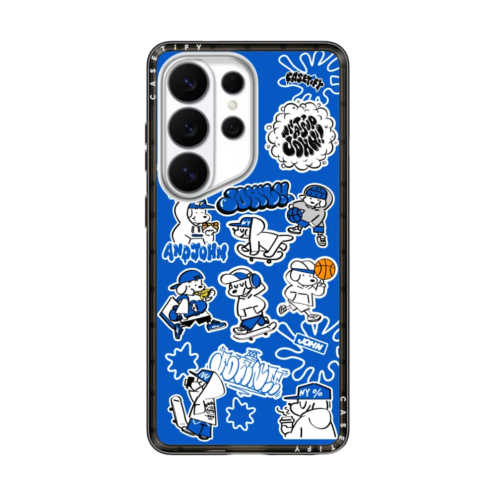 Chill Time in NY (Sticker Mania) - Blue｜三星手機殼