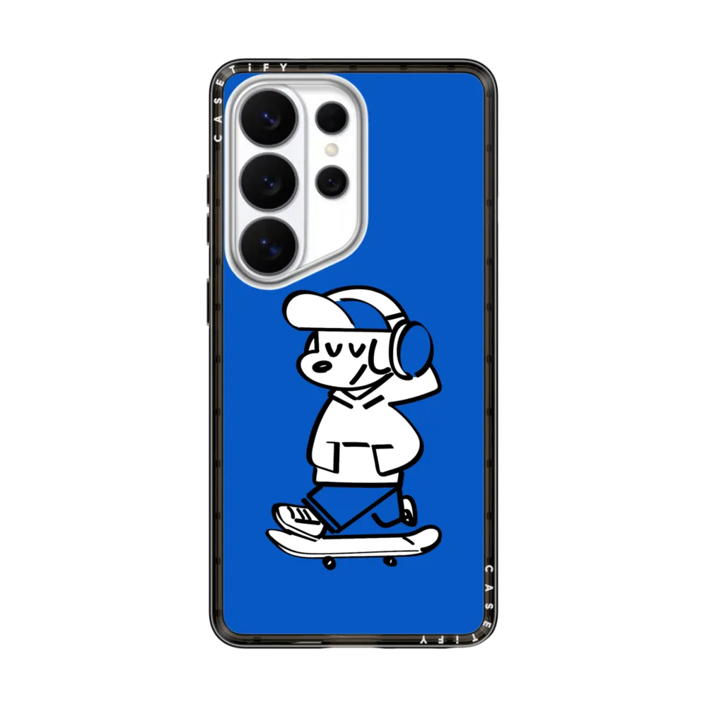 Chill Time in NY (Skateboard & Music) - Blue｜三星手機殼