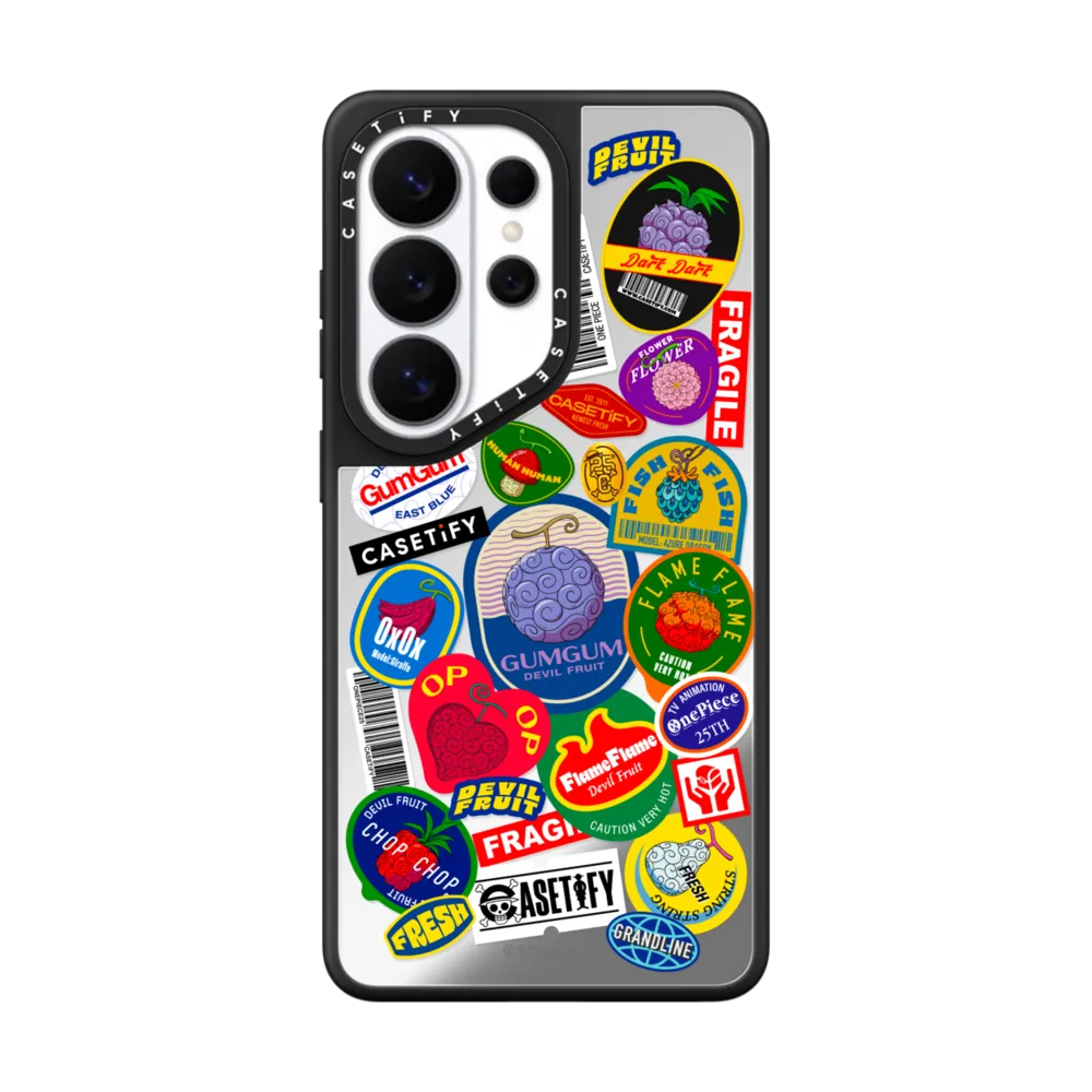 航海王 25 週年｜Devil Fruits Label Sticker Case｜三星手機殼