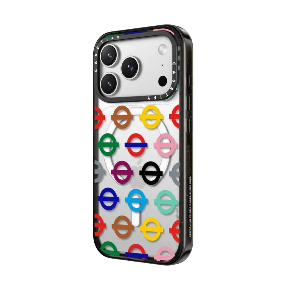 Tube Line Roundels Pattern Phone Case - Rainbow Edition｜手機殼