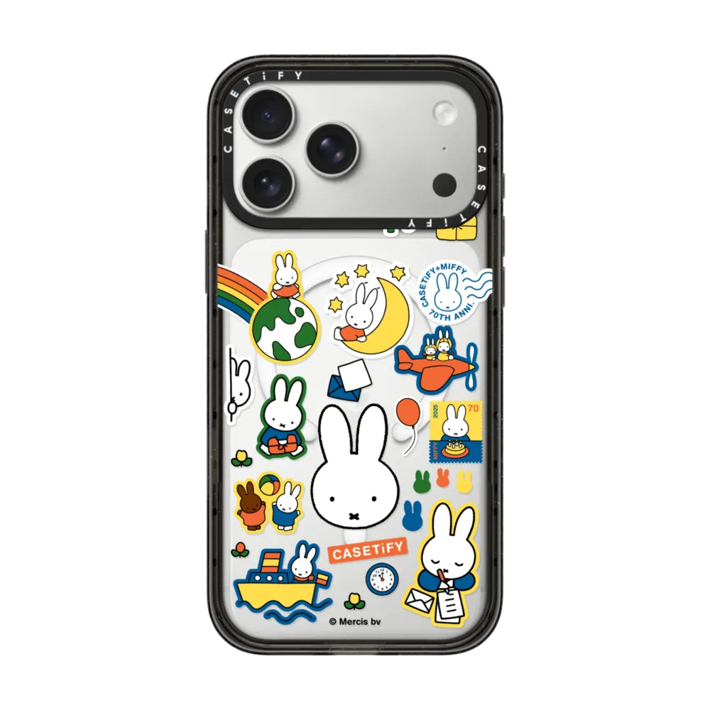 Miffy Postage Collage Sticker Case (Clear)｜手機殼