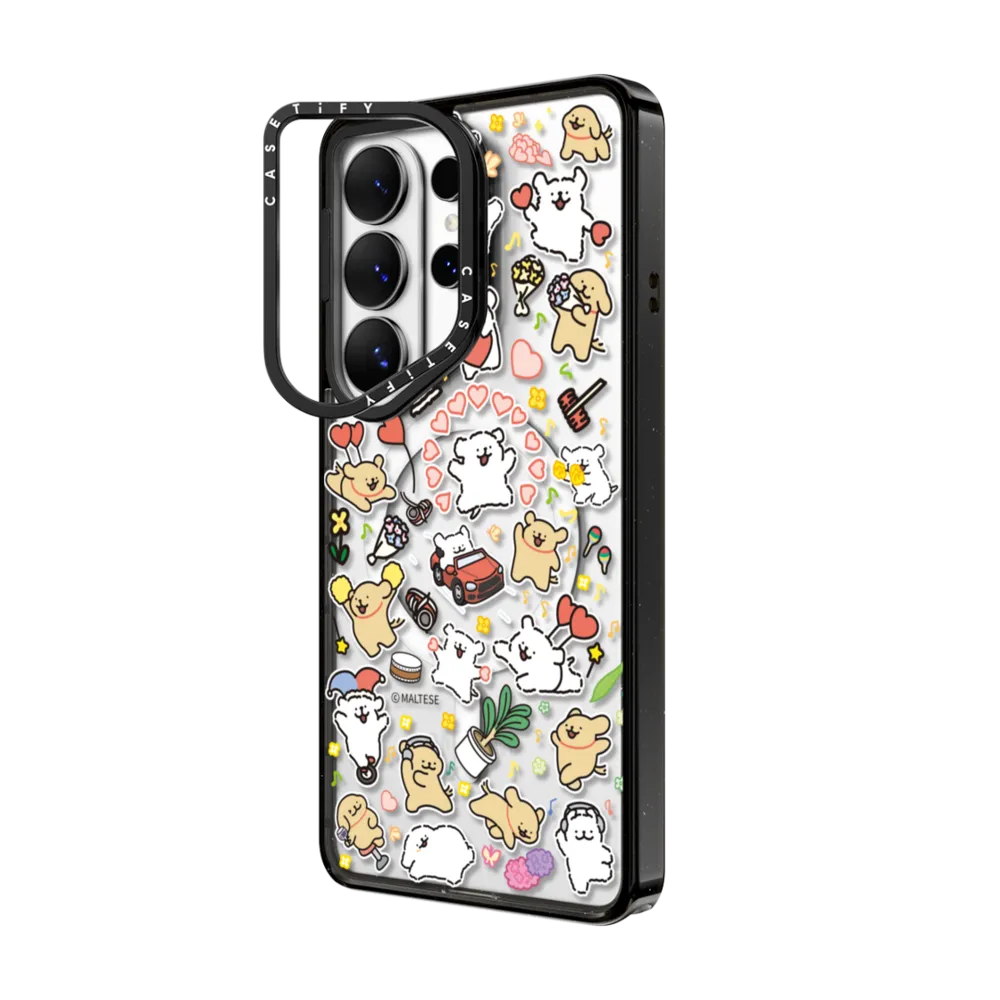 線條小狗｜Maltese Stickermania Case｜三星手機殼