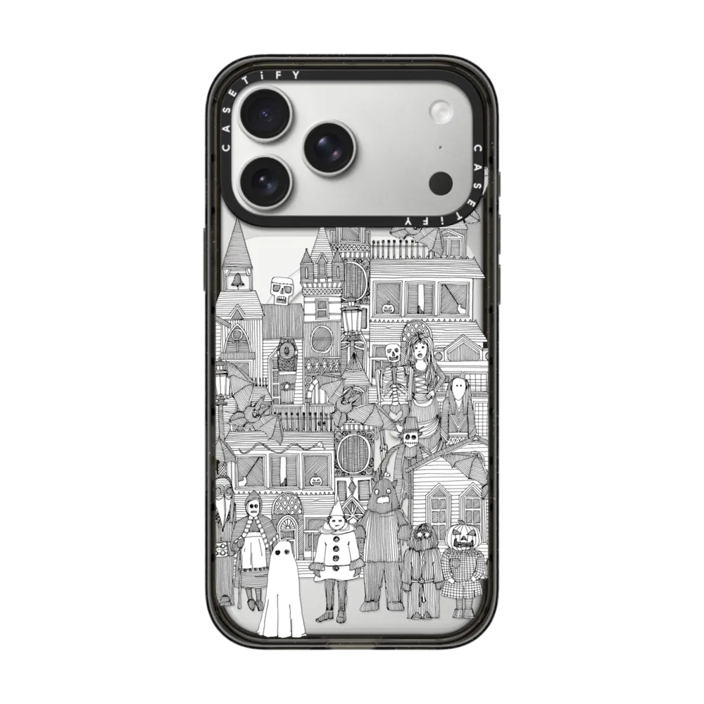 vintage halloween black white transparent｜手機殼