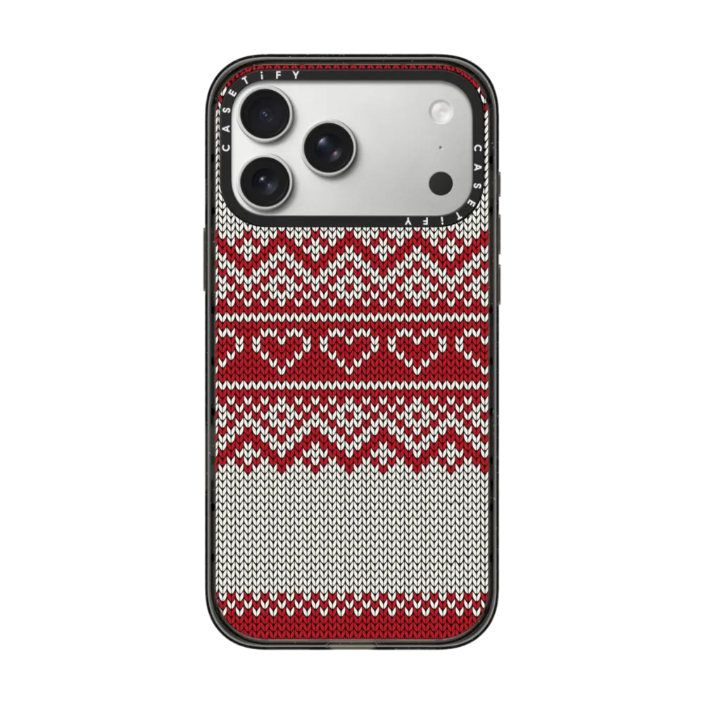 Red Fair Isle Sweater｜手機殼