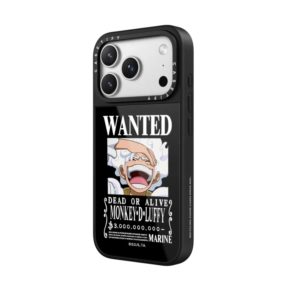 航海王 25 週年｜WANTED Luffy Case (Matte Black)｜手機殼