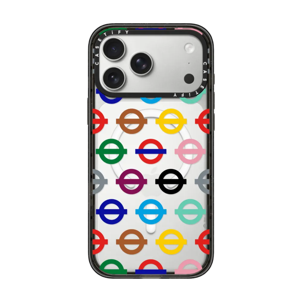 Tube Line Roundels Pattern Phone Case - Rainbow Edition｜手機殼