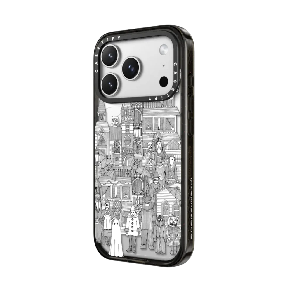 vintage halloween black white transparent｜手機殼