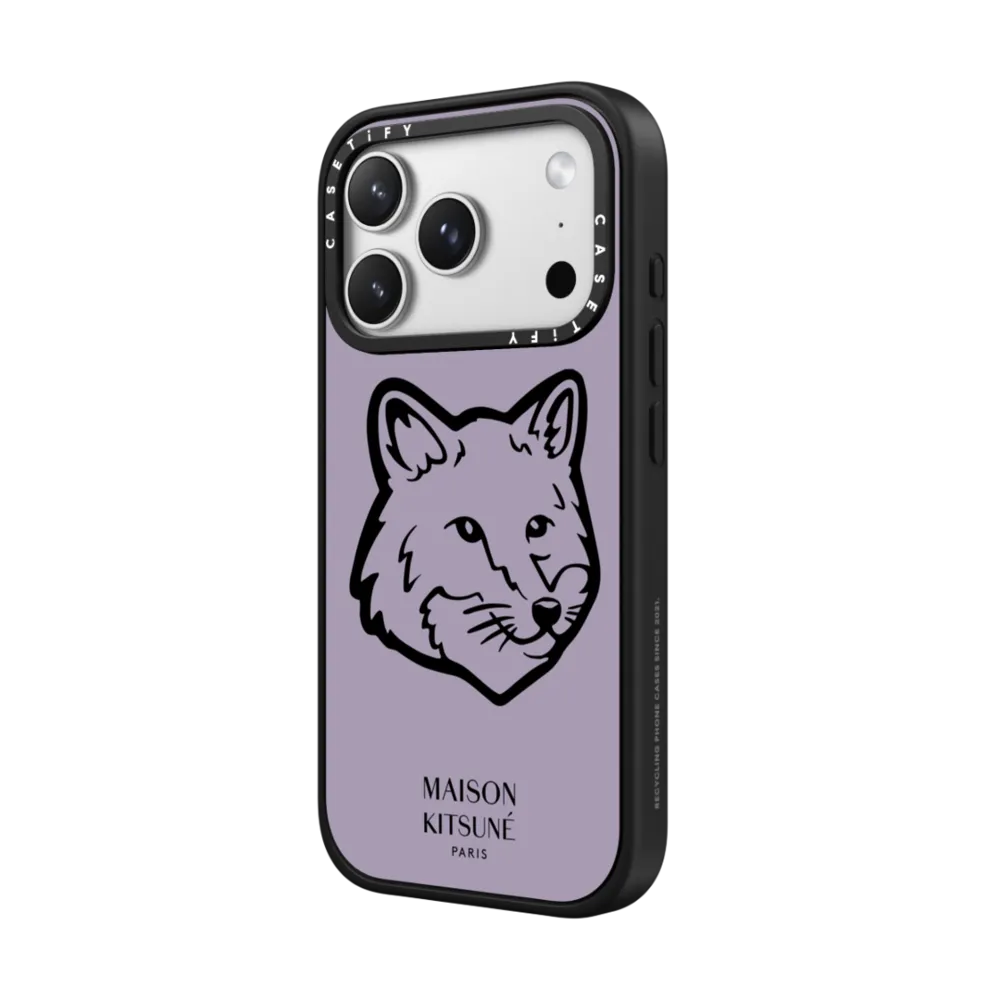 Maison Kitsuné Bold Fox Head Wisteria Purple Case｜手機殼