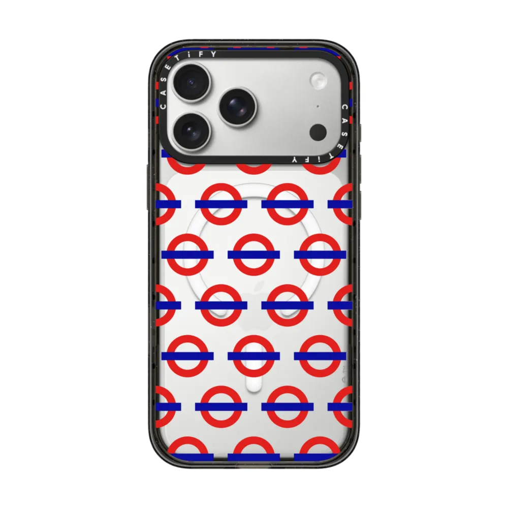 Tube Line Roundels Pattern Phone Case - Red & Blue Edition｜手機殼