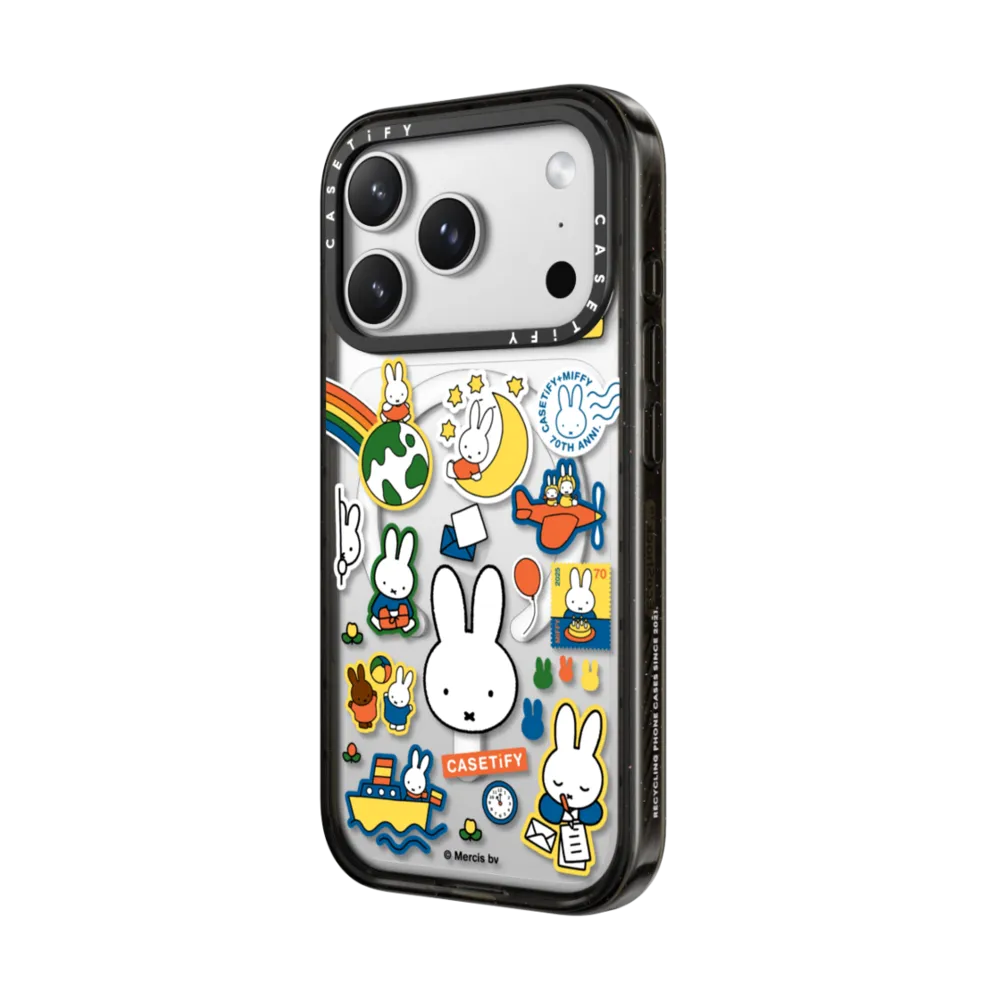 米飛兔 Miffy Postage Collage Sticker Case (Clear)｜手機殼
