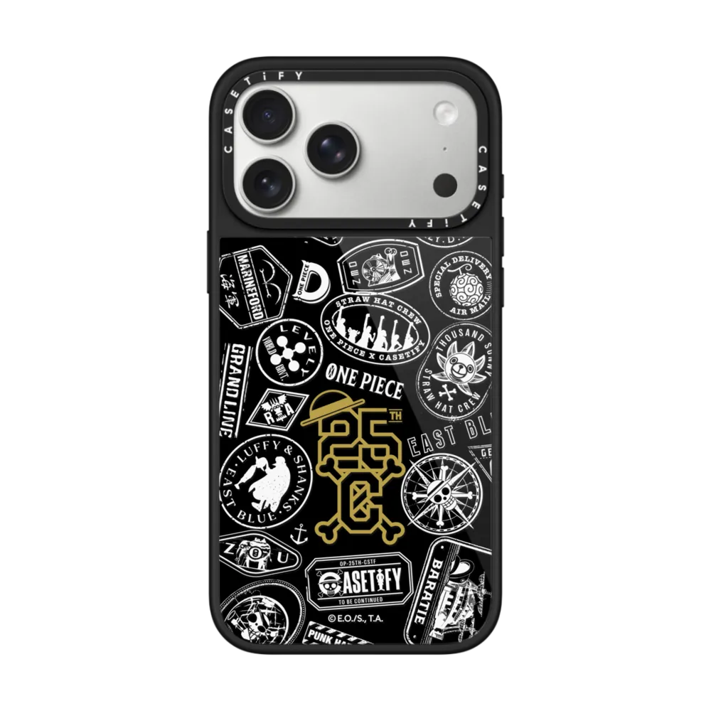 ONE PIECE 25th Chronicle Stamp Case (Matte Black)｜手機殼