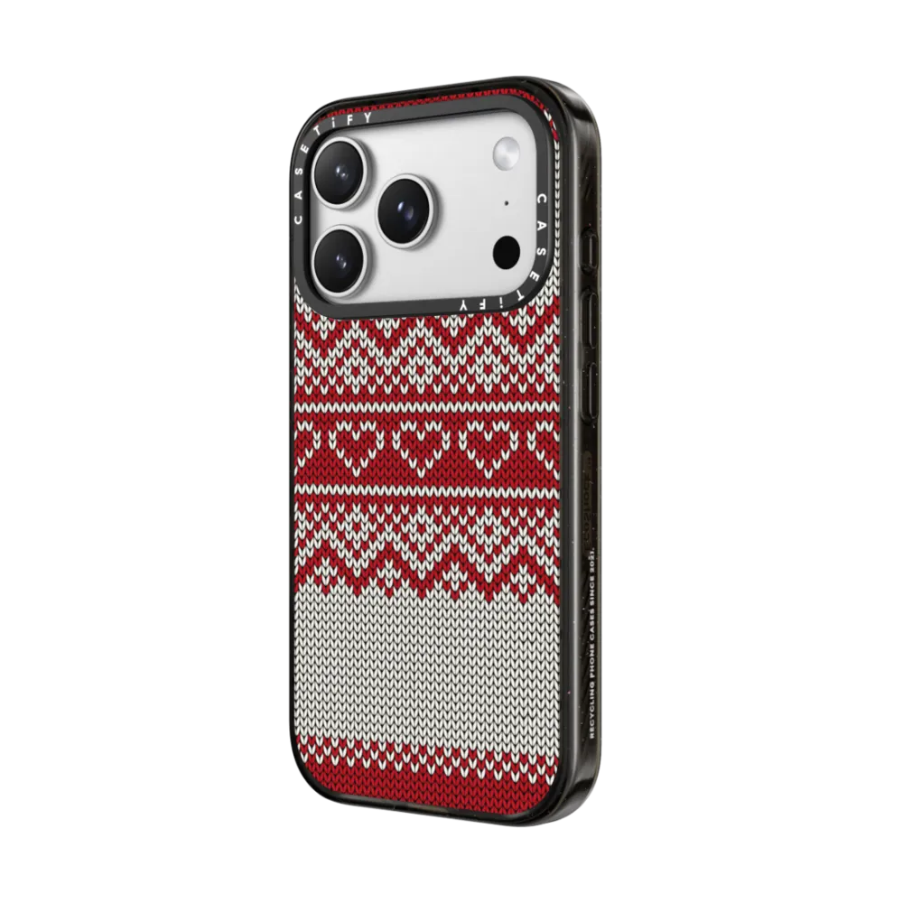 Red Fair Isle Sweater｜手機殼