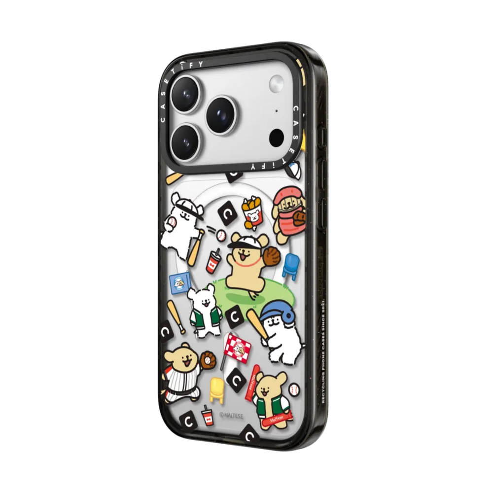 線條小狗 Maltese Baseball Sticker Case｜手機殼