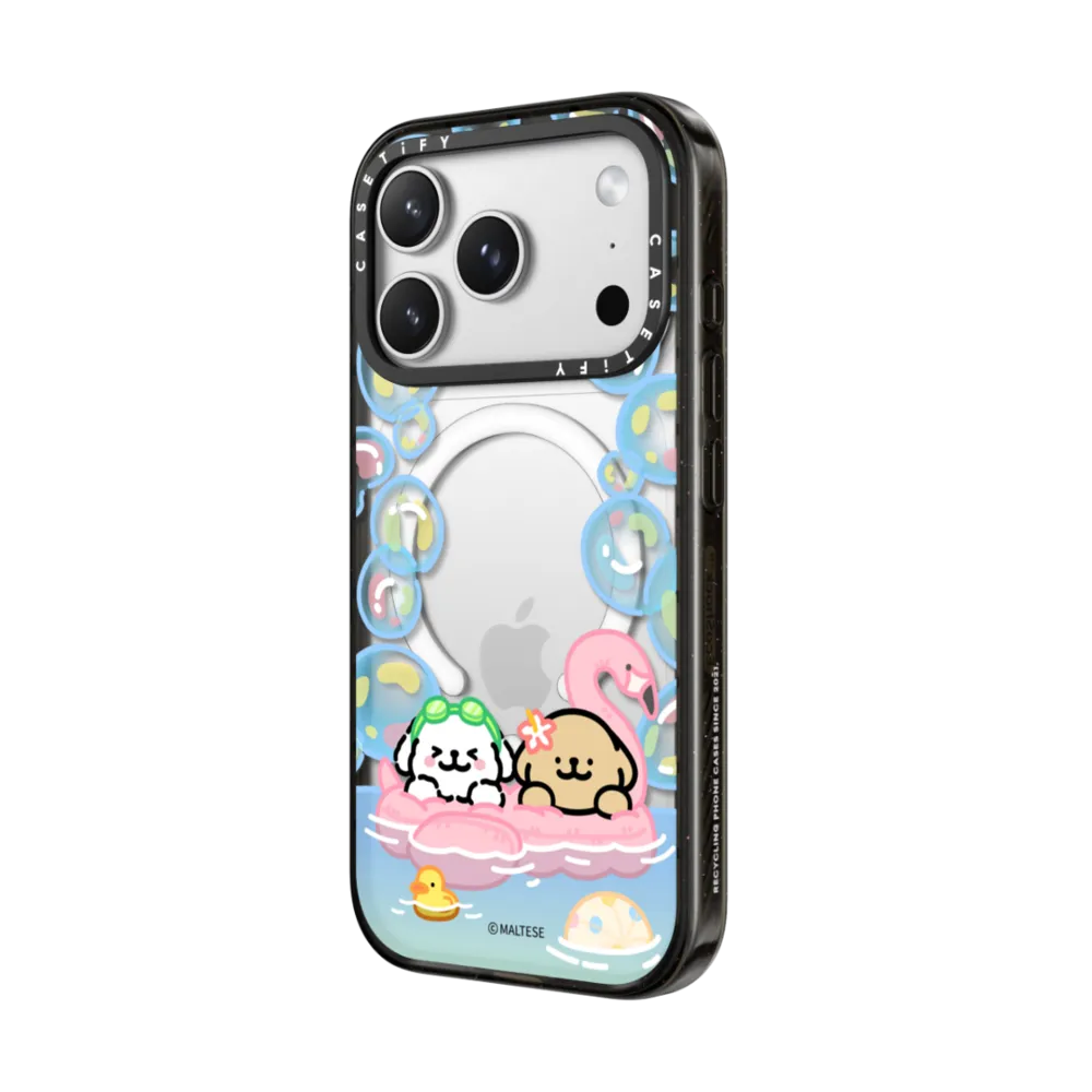 線條小狗 Maltese Bubble Pool Case｜手機殼