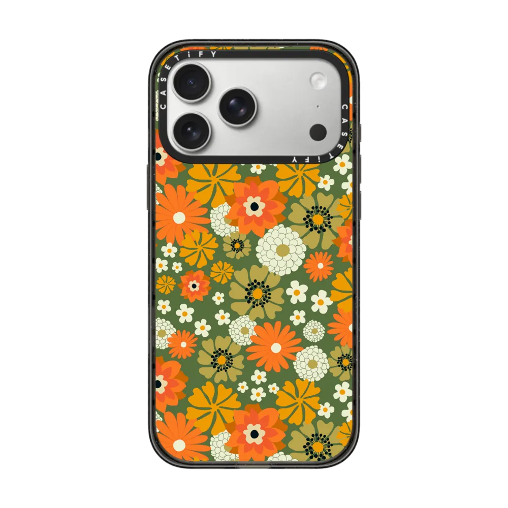 70s Floral over Green by Oh So Graceful｜手機殼