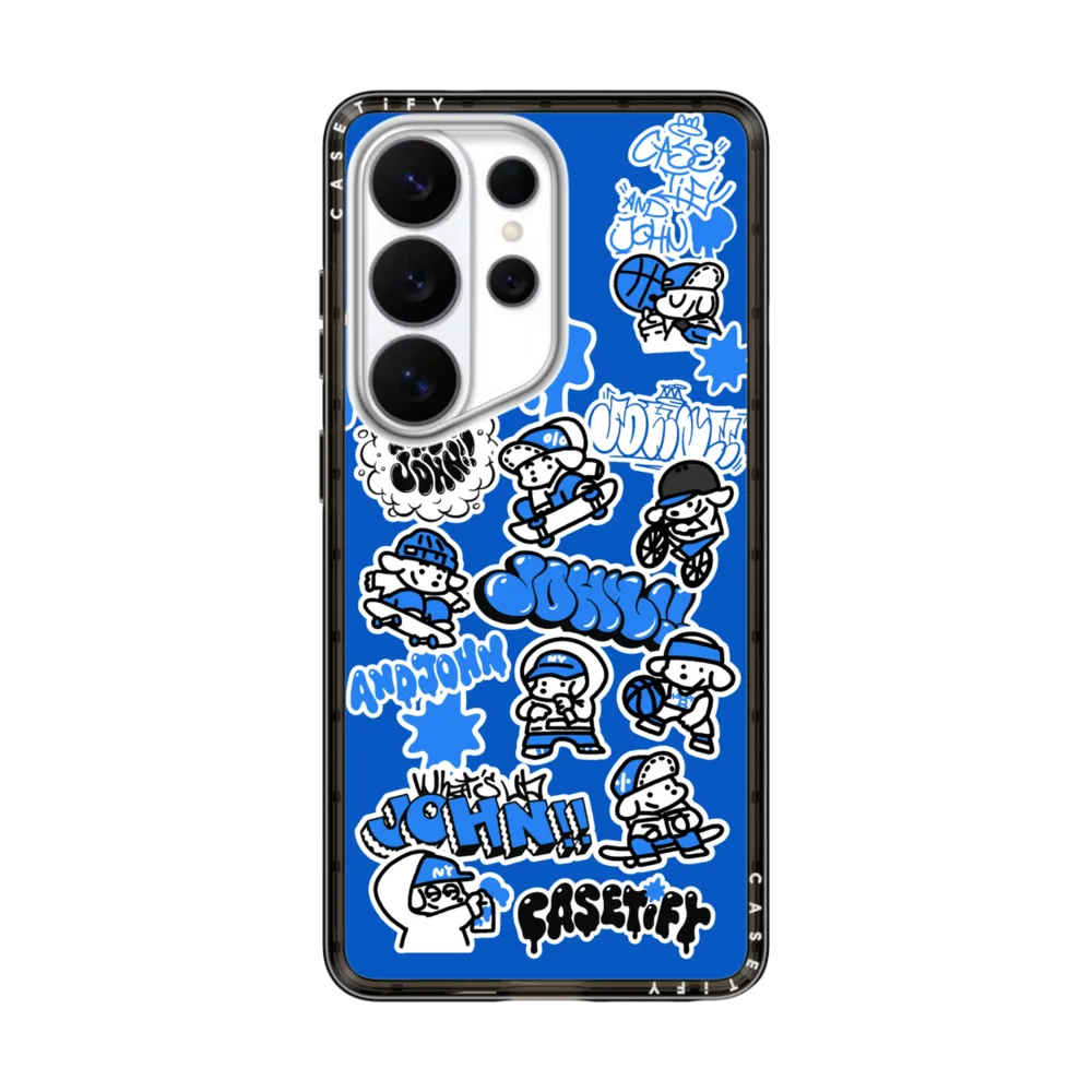 Mini JOHN (Sticker Mania) - Blue｜三星手機殼