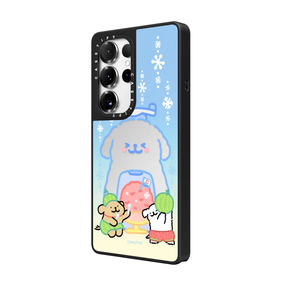 线条小狗夏日刨冰手机壳｜三星手機殼
