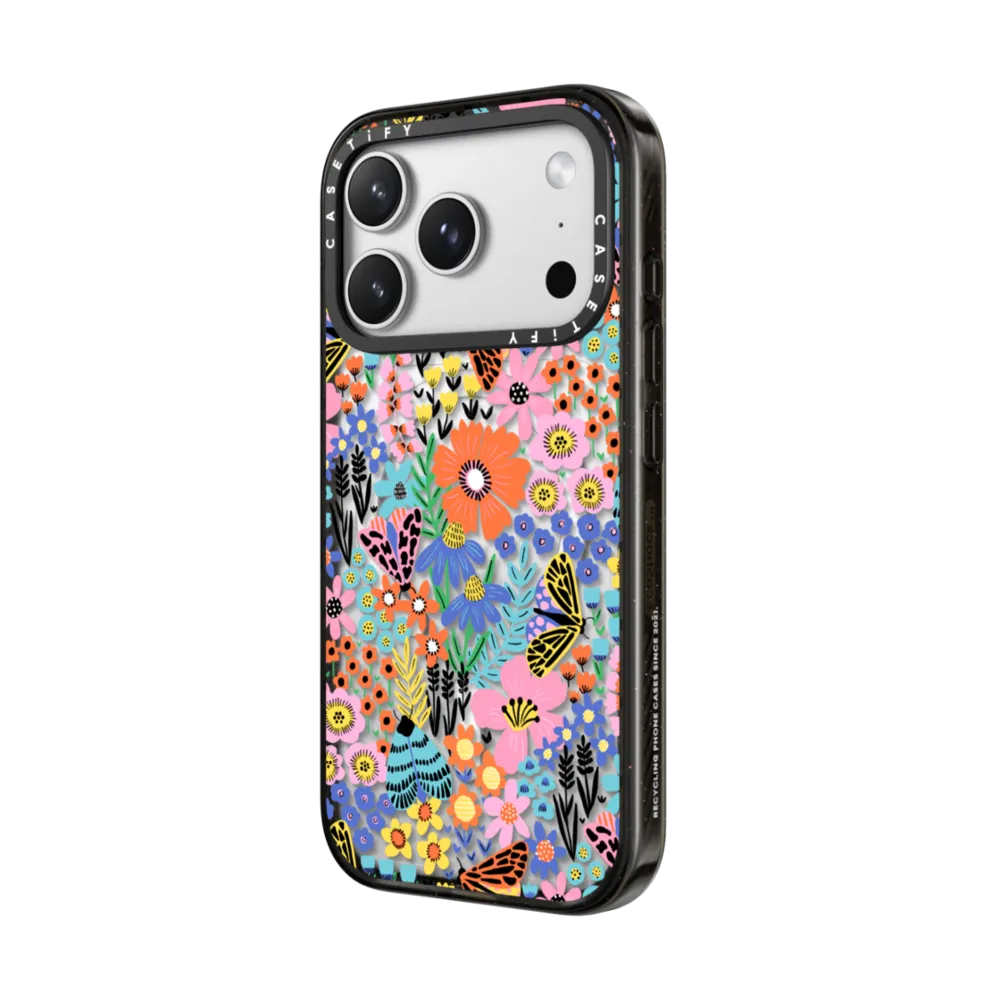 Butterfly Moth Flower Meadow - Floral Summer Pattern｜手機殼